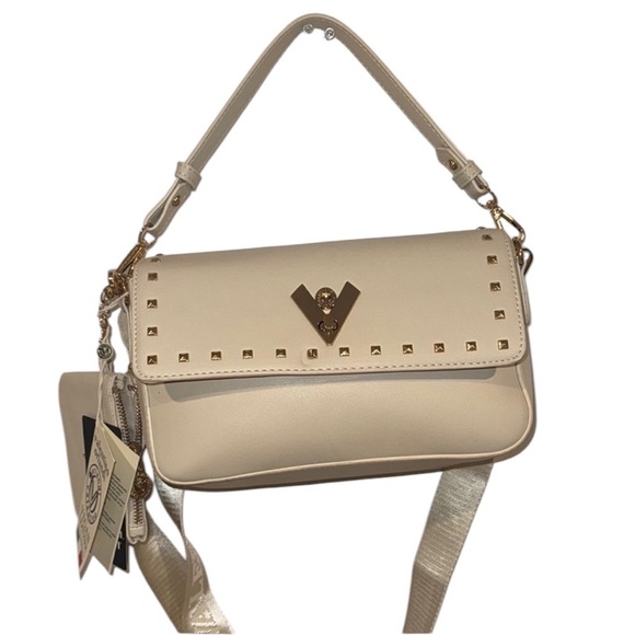 Valentino Orlandi Cream Studded Crossbody Bag - Picture 1 of 10